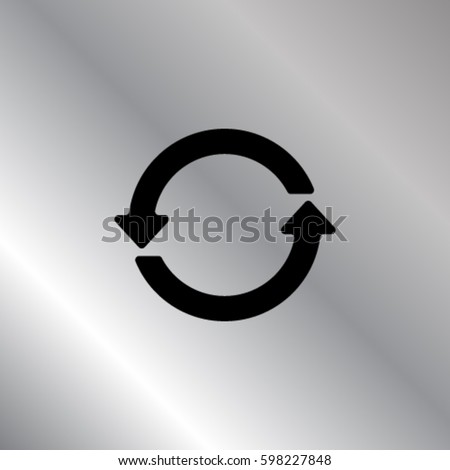 Reboot icon, repeat vector illustration Royalty-Free Stock Photo #598227848