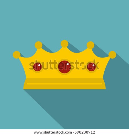 Jewelry crown icon. Flat illustration of jewelry crown vector icon for web