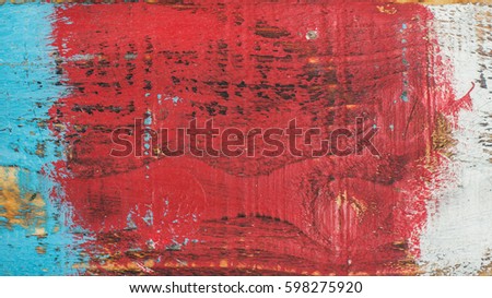 Colorful painted old rustic shabby wood texture and background