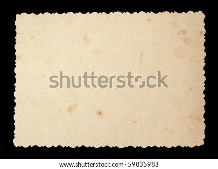 Reverse side of an old photo print with a decorative border.  Series Royalty-Free Stock Photo #59835988