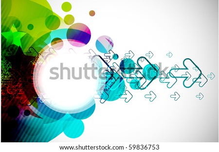 Abstract colorful arrow background, Vector illustration.