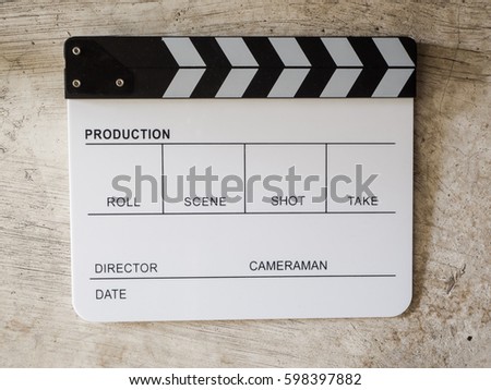 Film slate movie tool  image for your mind