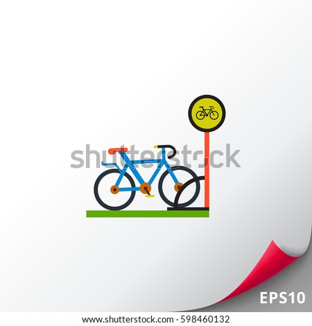 Bicycle Parking Flat Icon