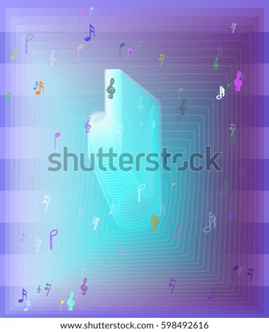 musical note icon art