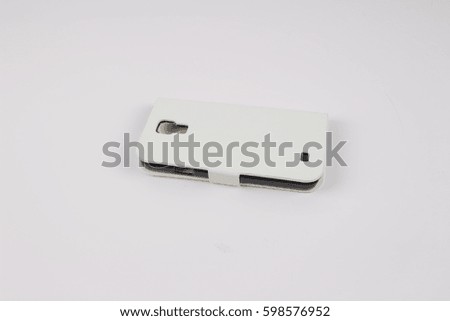 the plastic case for smart phone on white background