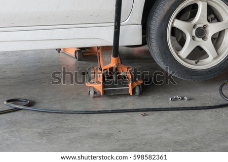 Car tire change Tires that are out of use. 