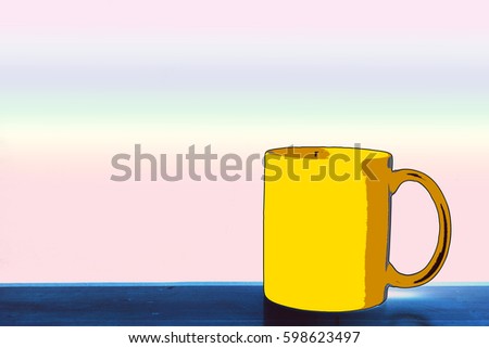 Abstract picture of a cup of coffee