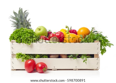 Fruits and vegetables Royalty-Free Stock Photo #598700891