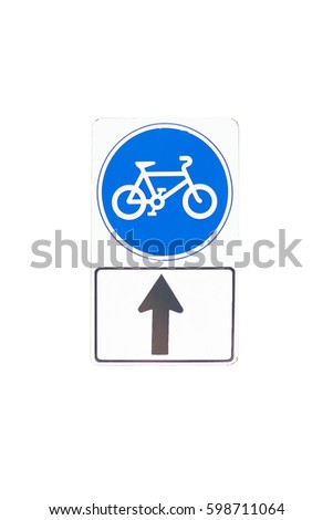Sign bicycle go to way of garden