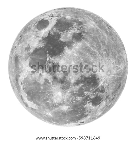 full moon on a white background