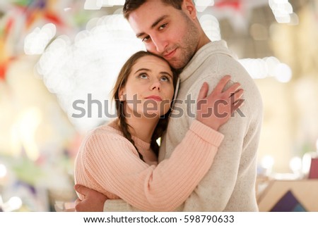 Happy couple on romantic photo