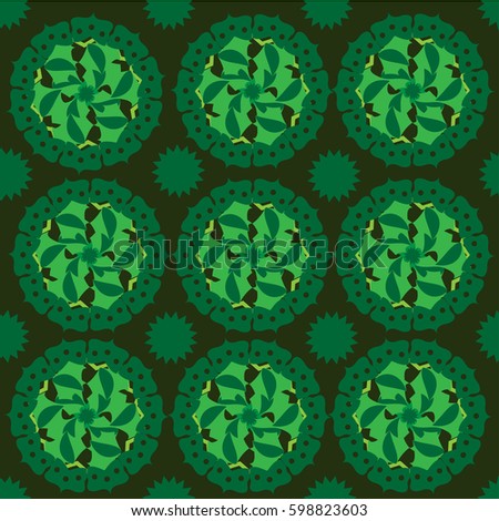 Vector seamless pattern. Modern stylish texture. Repeating geometric tiles. Concentric circles