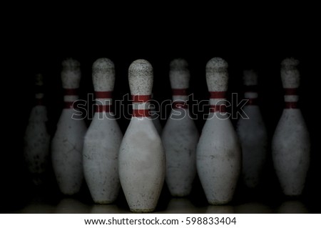  Old bowling pins still in use.