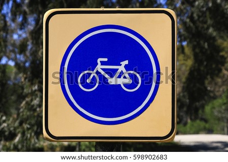 bicycle lane sign