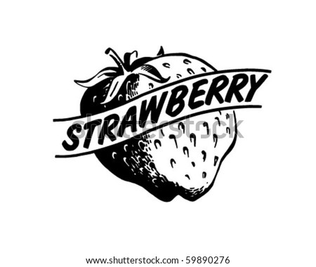 Strawberry - Retro Clip Art