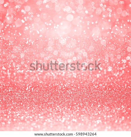 Abstract coral pink, peach and salmon color glitter sparkle confetti background or party invite for happy birthday, Christmas texture, mother’s day sale, Spring, pale pastel Easter poster or wedding