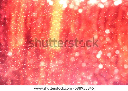 Red abstract background. Glowing particles. Template for design