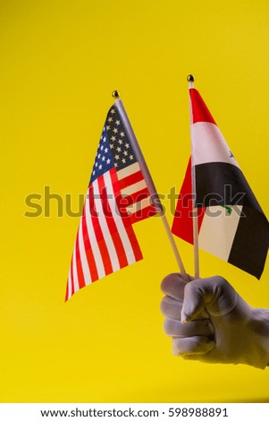 USA and Islamic country flag