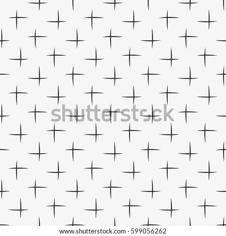 Vector seamless pattern. Modern stylish texture. Repetition of the geometric tiles with crosses.