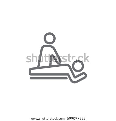 Massage Icon. spa vector illustration on white background Royalty-Free Stock Photo #599097332