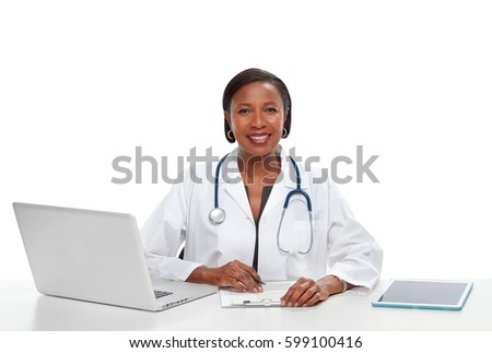 African-American doctor woman.