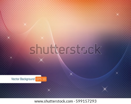 Abstract background template in vector bright wavy shape for corporate business