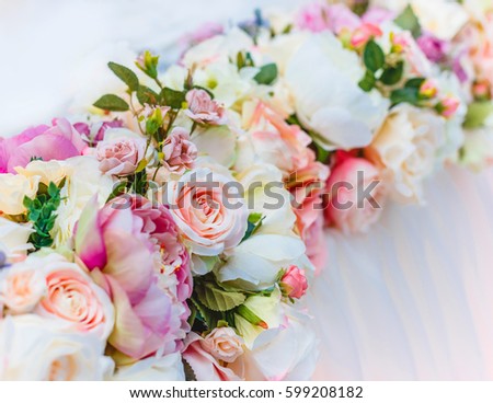 Bouquet of flowers, Wedding decoration, hand made