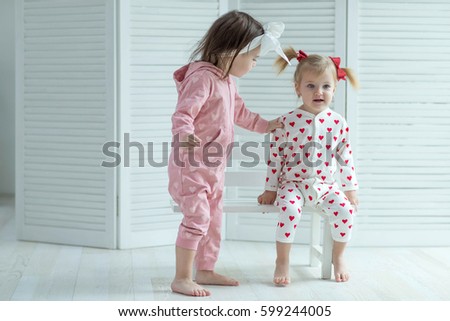Children in fashionable pajamas