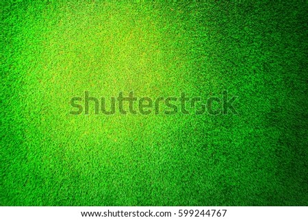Green grass in golf course with copy space, Toned image.