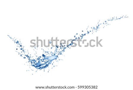 Water splashes isolated on white