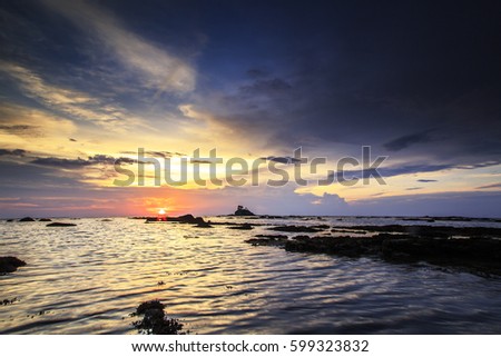 Beautiful beaches and beautiful sunset at Sg Pagar, Labuan.