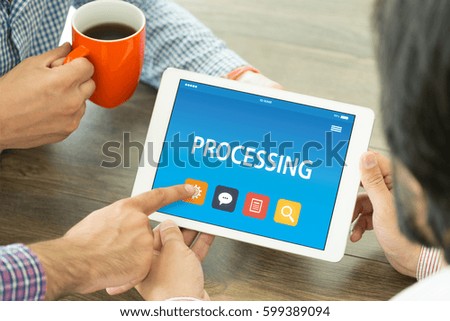 PROCESSING CONCEPT ON TABLET PC SCREEN