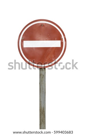 Transportation signage isolated