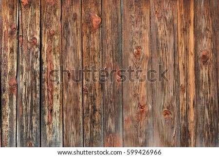 Vintage wood background texture with knots.