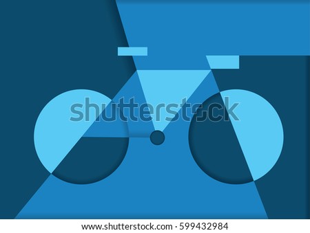 Bicycle Abstract Art. Vector illustration