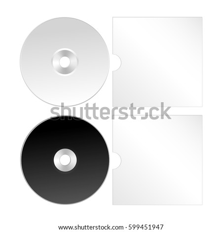 Cd, dvd isolated vector icon. Compact disc realistic set