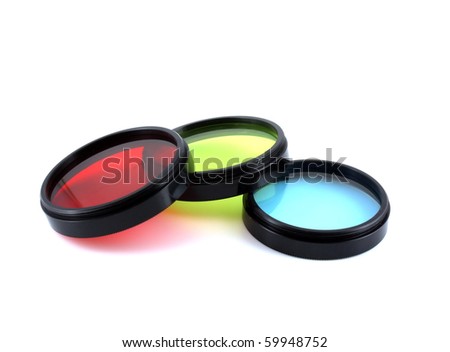 Filter for lenses and camera over white
