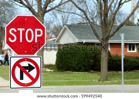 Stop Traffic Sign  On Country Road