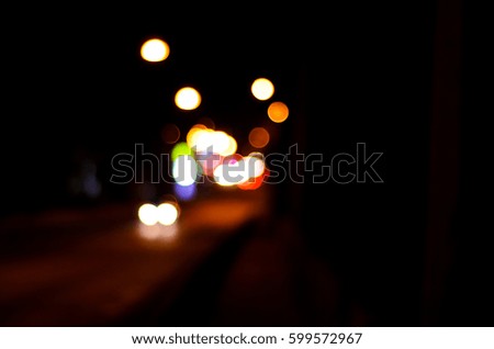 Abstract and blurred background of the car lights