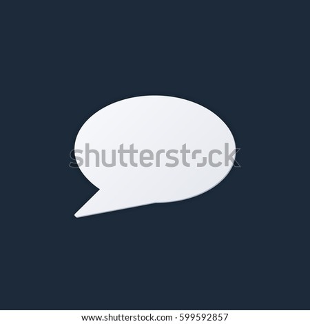 Speech bubble icon isolated on a black background.