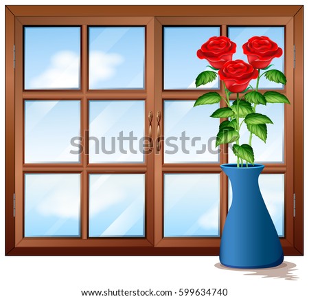 Flowers by a window