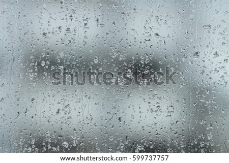 Water droplets on glass