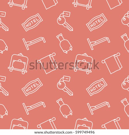 Hotel Seamless pattern vector background