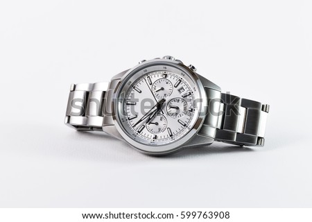 luxury watch isolated on a white background Royalty-Free Stock Photo #599763908