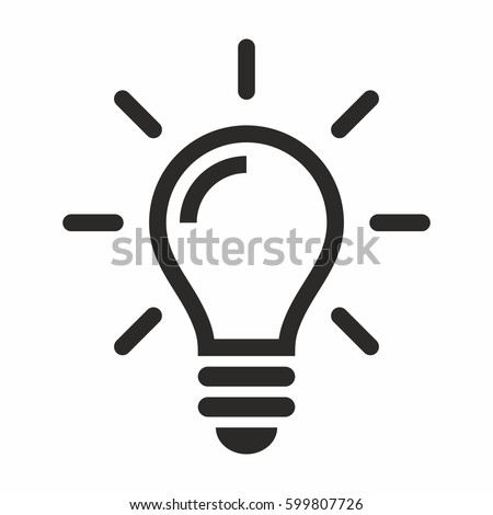 Light bulb icon Royalty-Free Stock Photo #599807726
