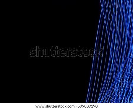 Blue Light Painting Waves Parallel Lines Background