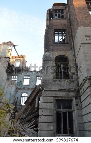 The ruins of the old hospital