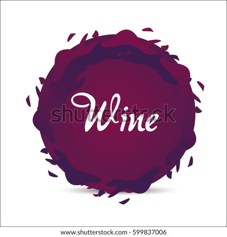 glass splashing with bubble of wine icon