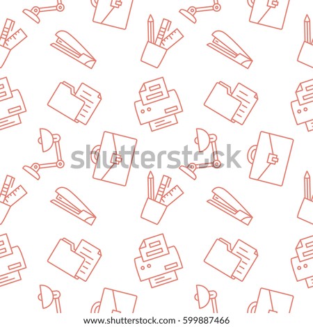 Office seamless pattern vector background
