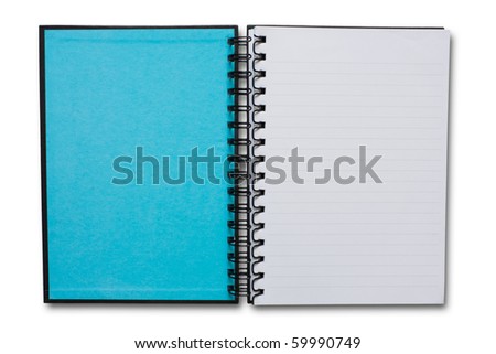 One page open notebook